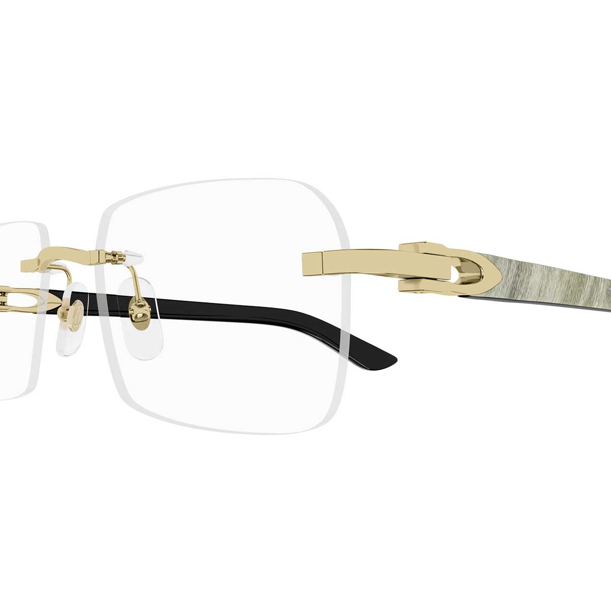 Cartier Occhiali da Vista CT0453O 002 OroBianco/Trasparente Uomo 3