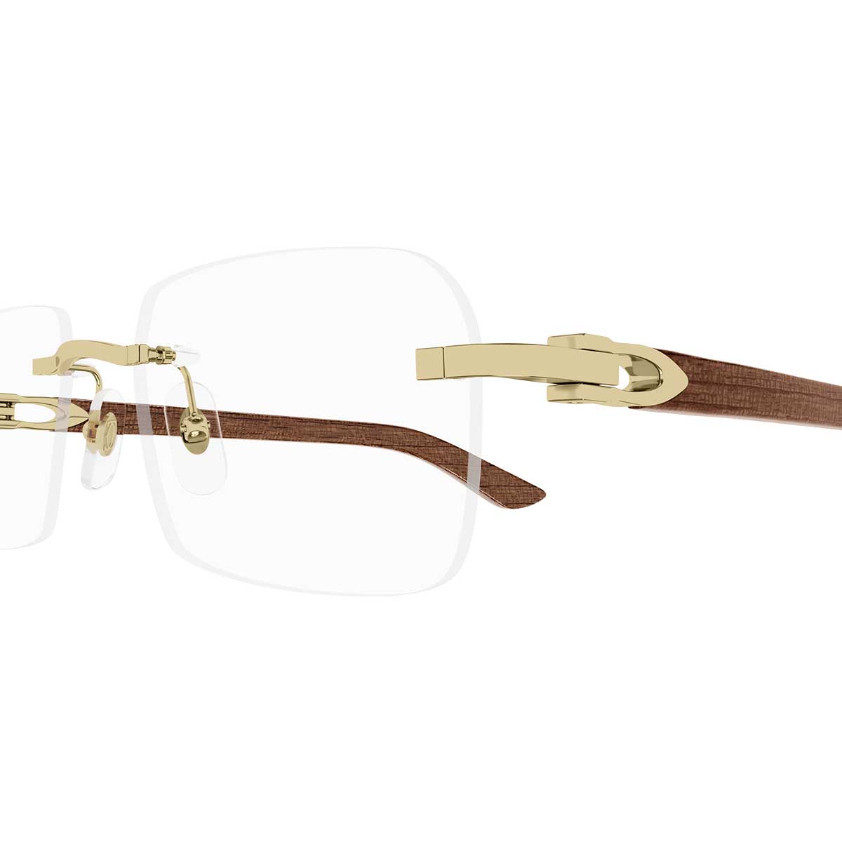 Cartier Occhiali da Vista CT0453O 004 OroMarrone/Trasparente Uomo 3