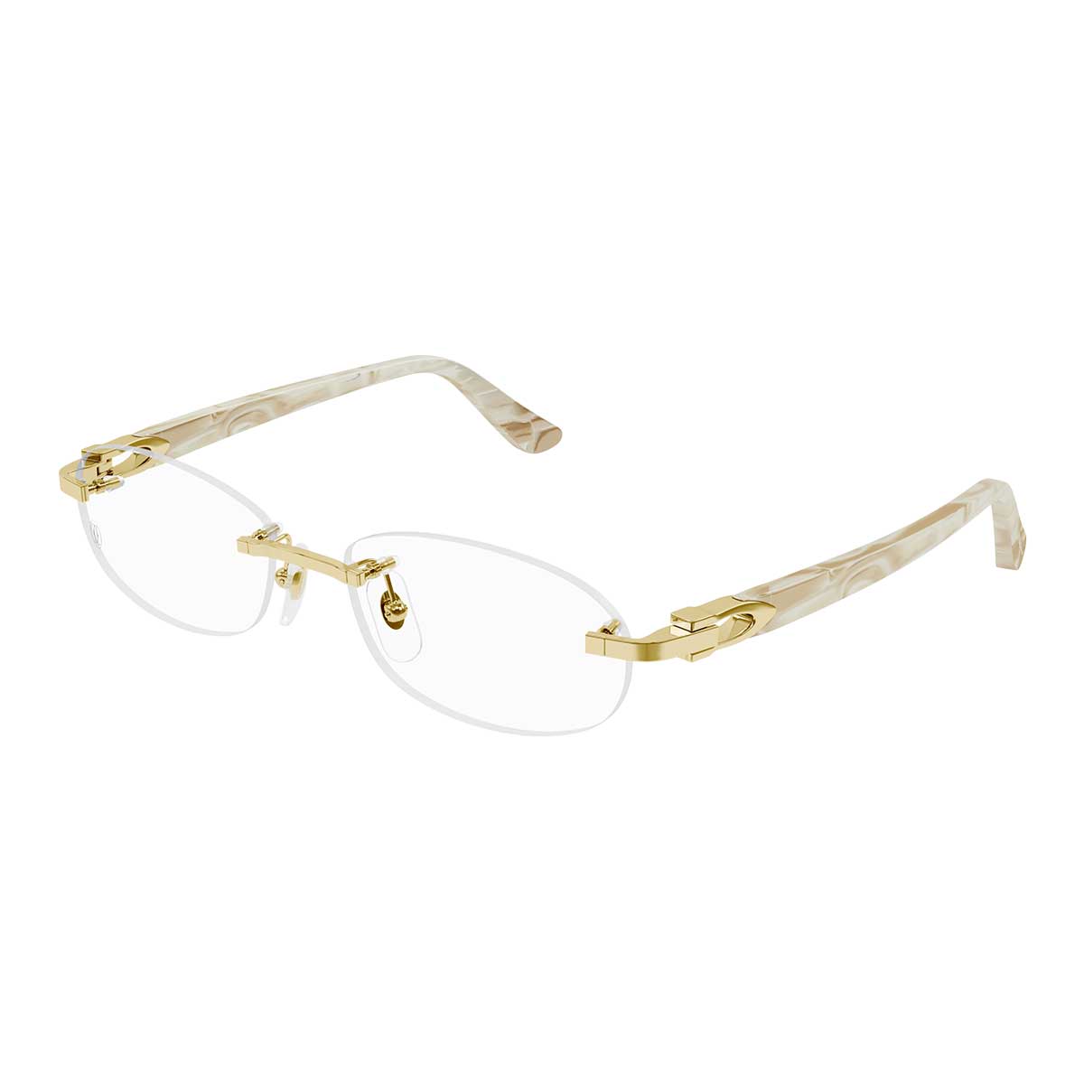 Cartier Occhiali da Vista CT0455OJ 003 OroAvorio/Trasparente Donna 2