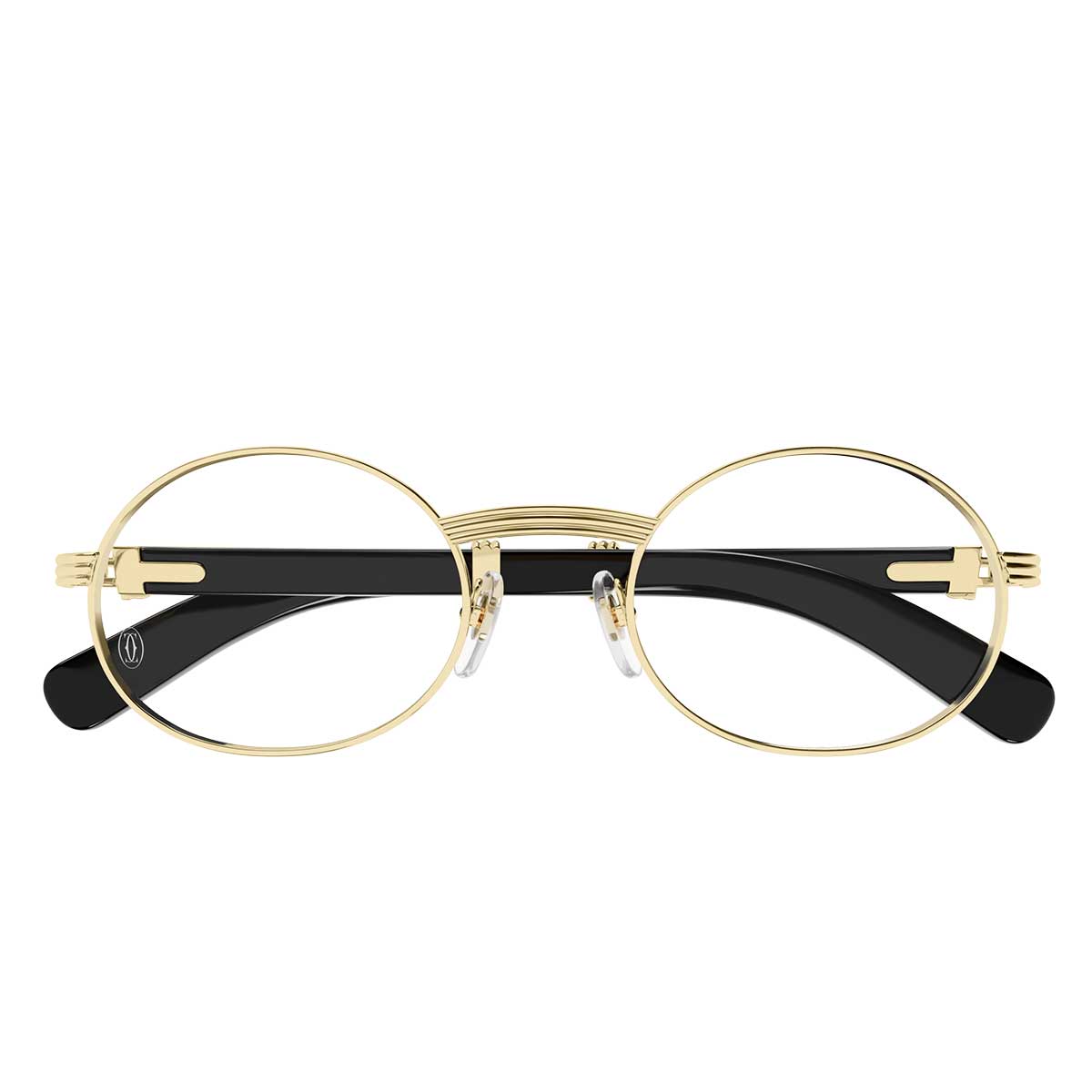 Cartier Occhiali da Vista CT0464O 001 OroNero/Trasparente Uomo