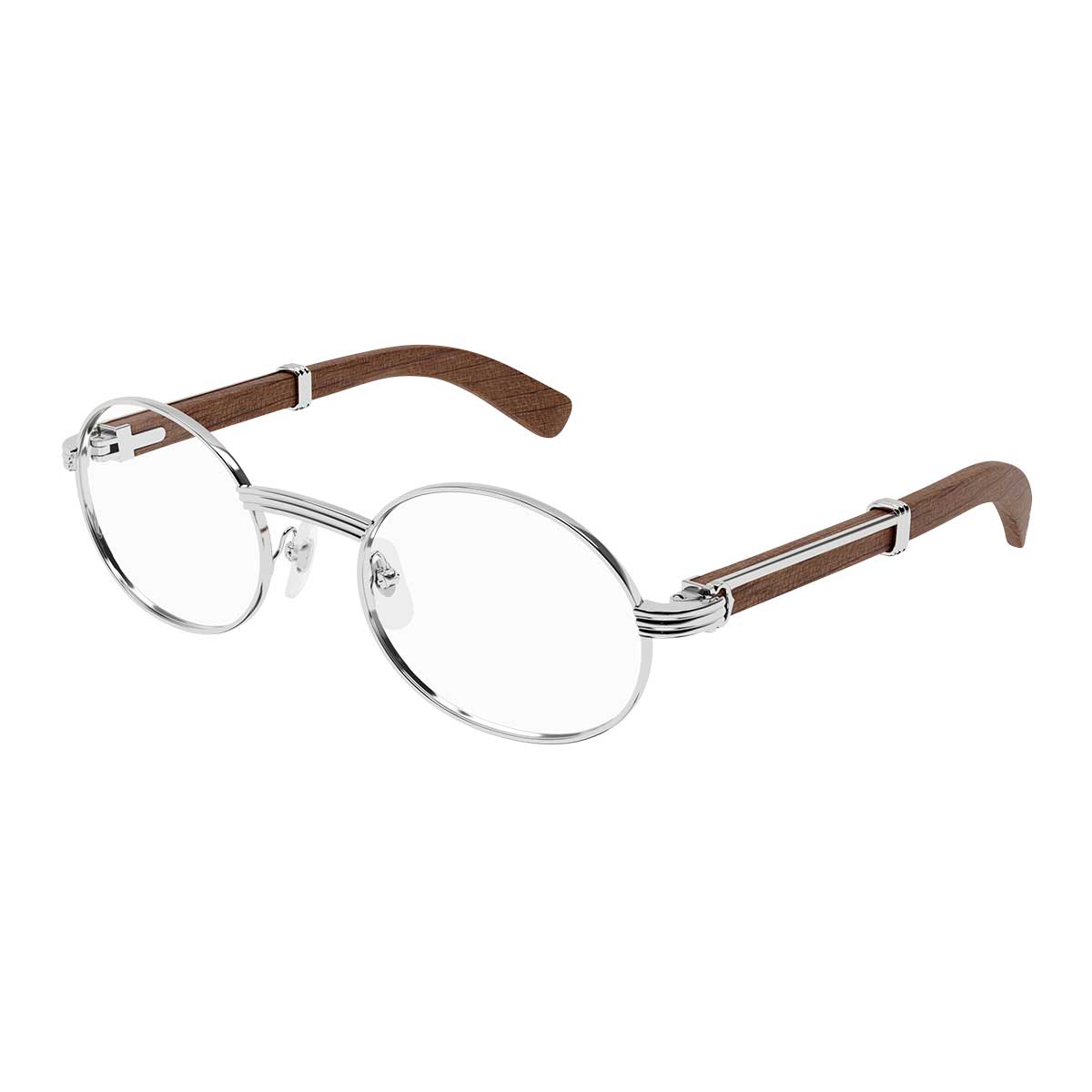 Cartier Occhiali da Vista CT0464O 003 ArgentoMarrone/Trasparente Uomo 2