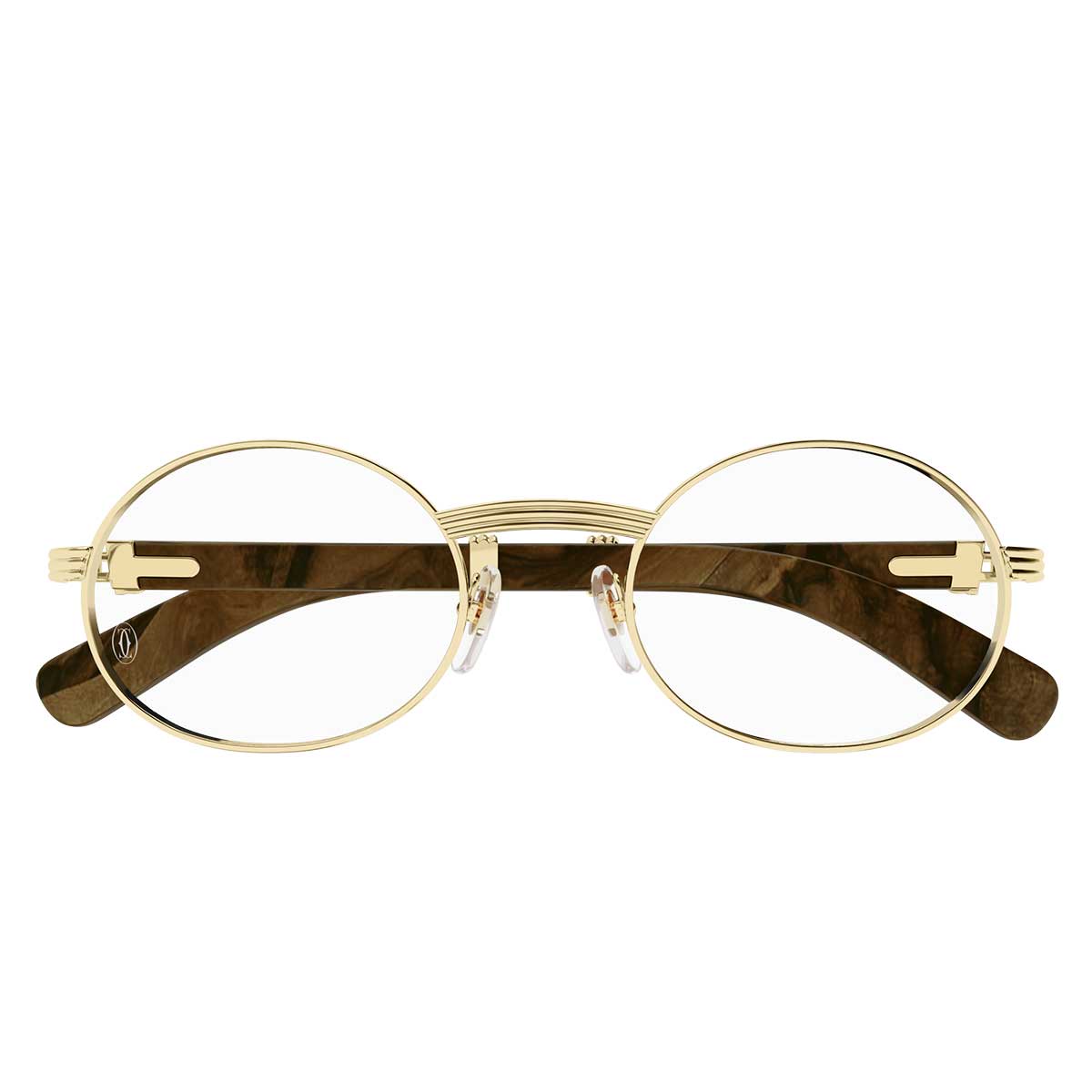 Cartier Occhiali da Vista CT0464O 004 OroMarrone/Trasparente Uomo