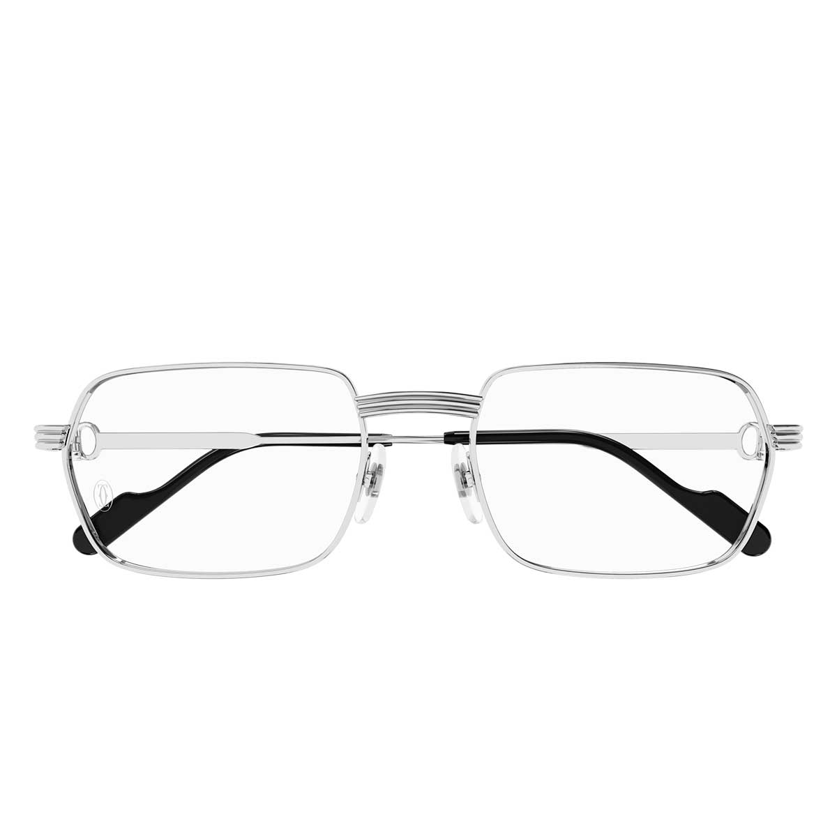 Cartier Occhiali da Vista CT0483O 002 Argento/Trasparente Uomo