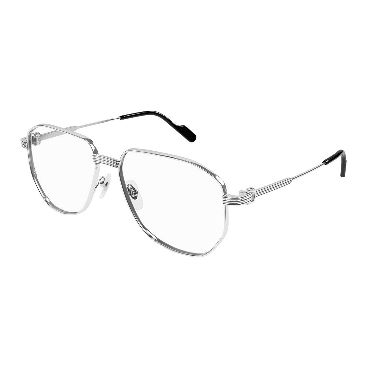 Cartier Occhiali da Vista CT0484O 002 Argento/Trasparente Uomo 2
