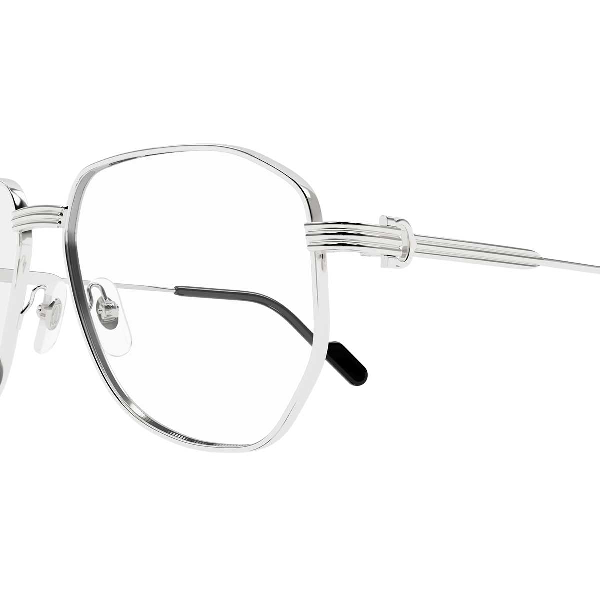 Cartier Occhiali da Vista CT0484O 002 Argento/Trasparente Uomo 3