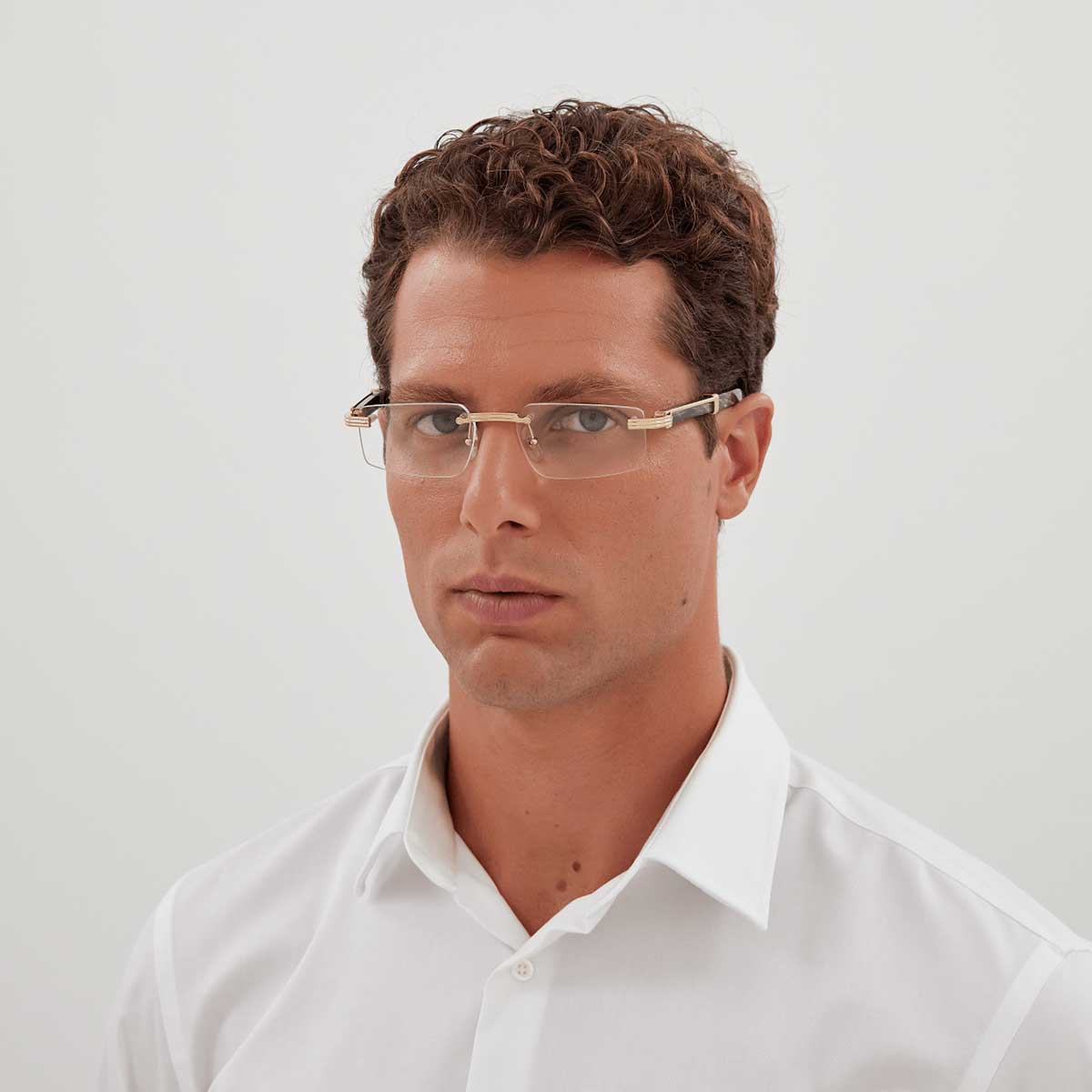 Cartier Occhiali da Vista CT0485O 001 OroNero/Trasparente Uomo