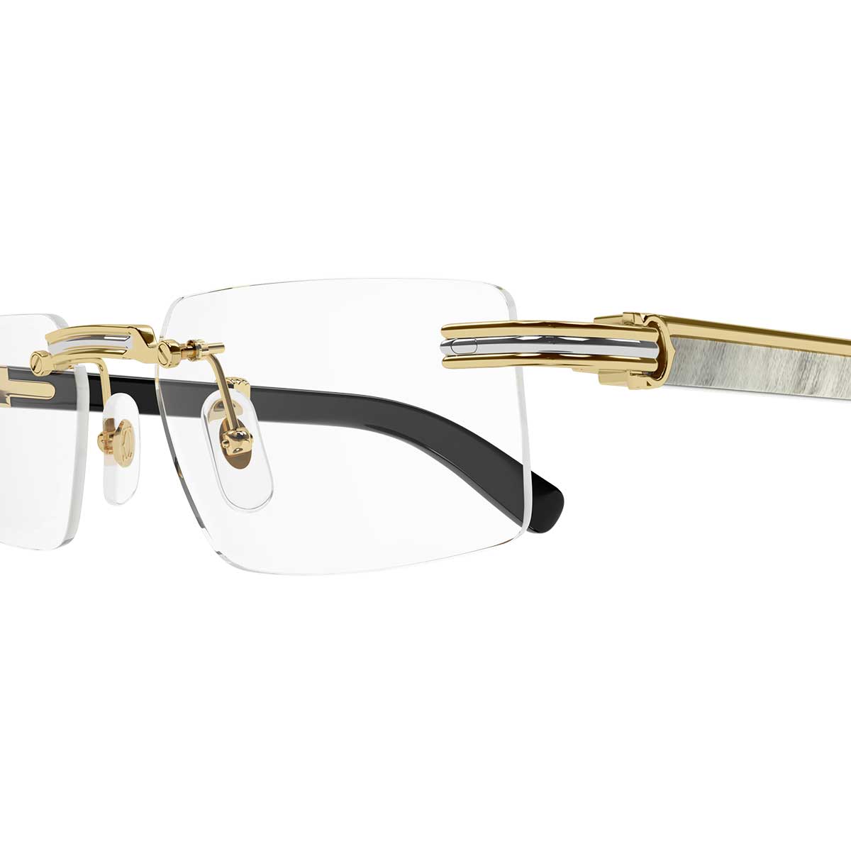 Cartier Occhiali da Vista CT0485O 003 OroBianco/Trasparente Uomo 3