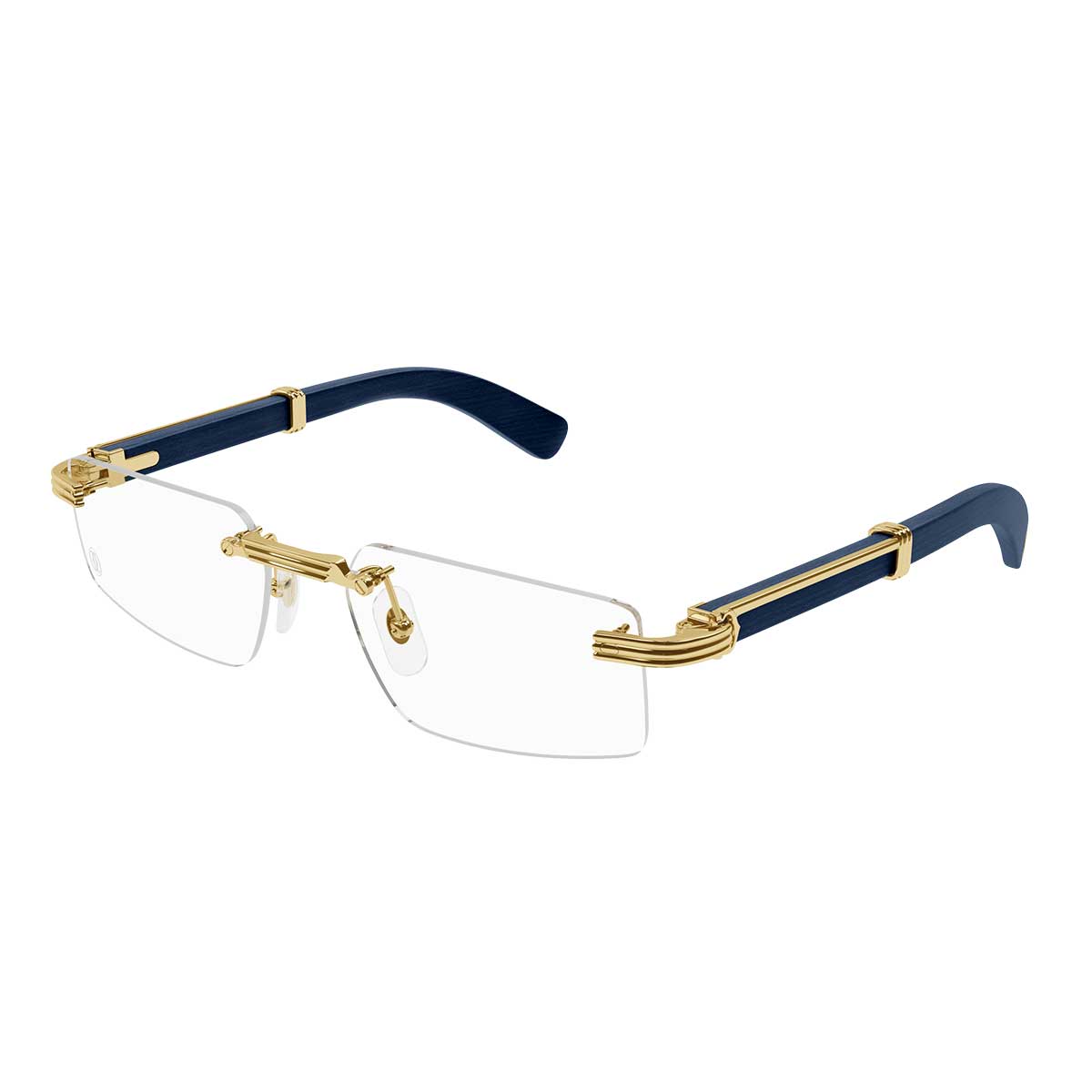Cartier Occhiali da Vista CT0485O 004 OroBlu/Trasparente Uomo 2