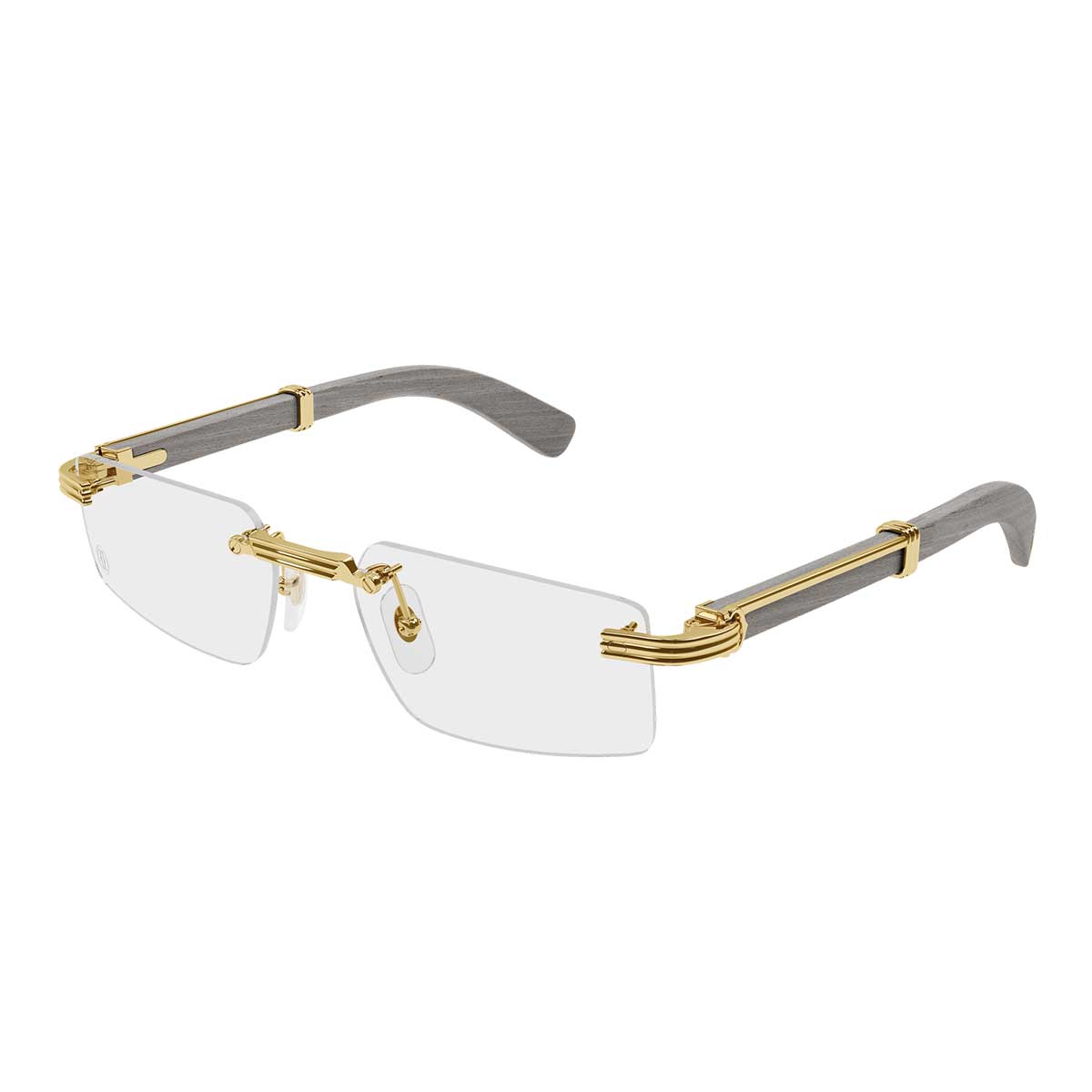 Cartier Occhiali da Vista CT0485O 005 OroGrigio/Trasparente Uomo 2