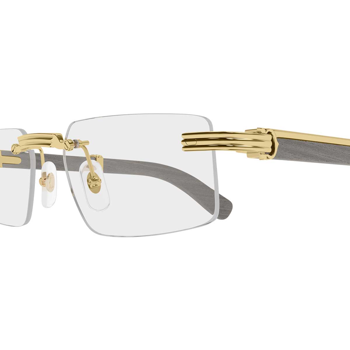 Cartier Occhiali da Vista CT0485O 005 OroGrigio/Trasparente Uomo 3