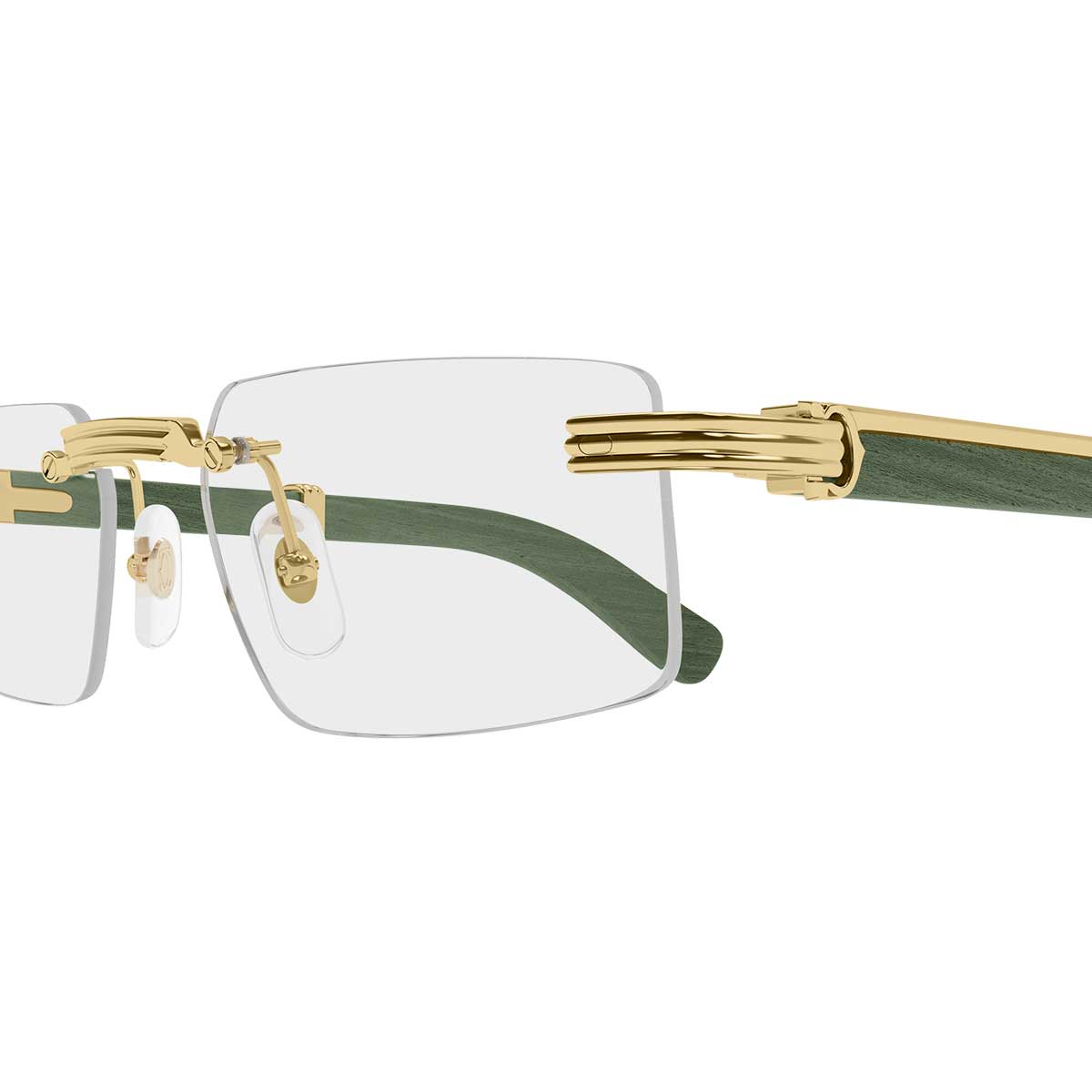 Cartier Occhiali da Vista CT0485O 006 OroVerde/Trasparente Uomo 3