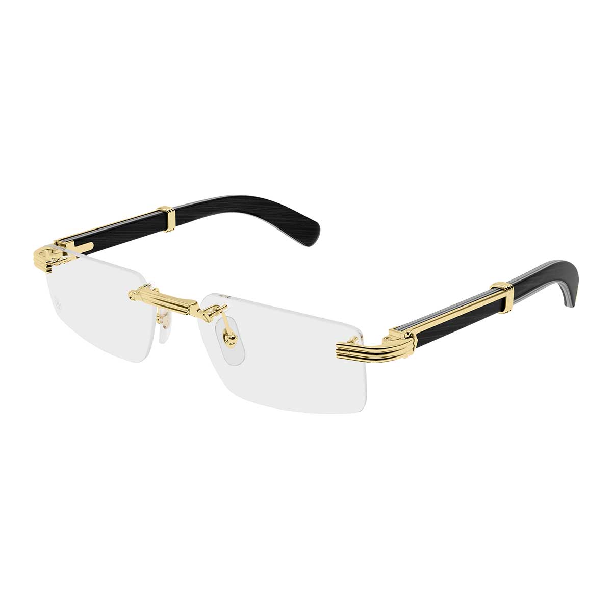 Cartier Occhiali da Vista CT0485O 007 OroNero/Trasparente Uomo 2