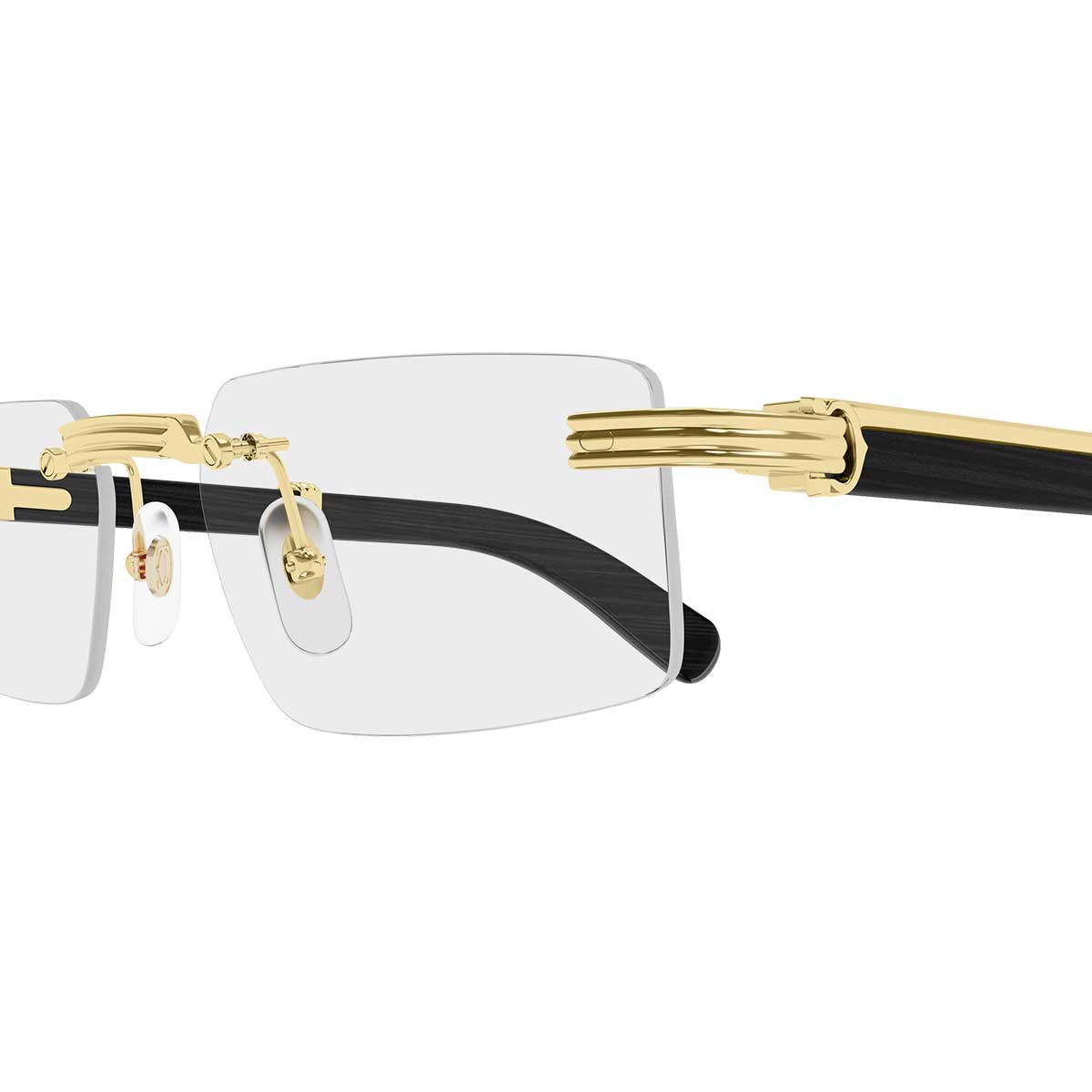 Cartier Occhiali da Vista CT0485O 007 OroNero/Trasparente Uomo 3