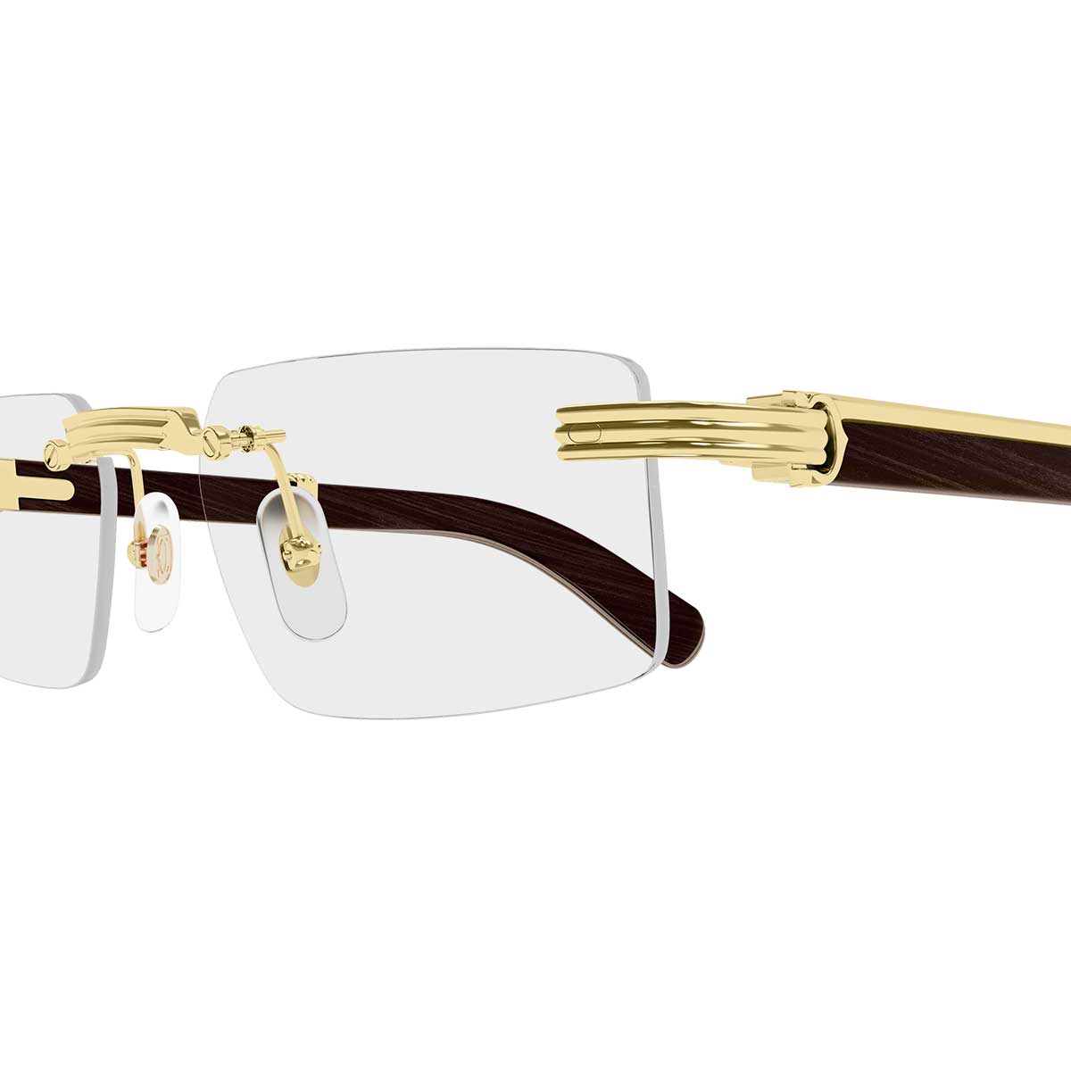 Cartier Occhiali da Vista CT0485O 008 OroBurgundy/Trasparente Uomo 3