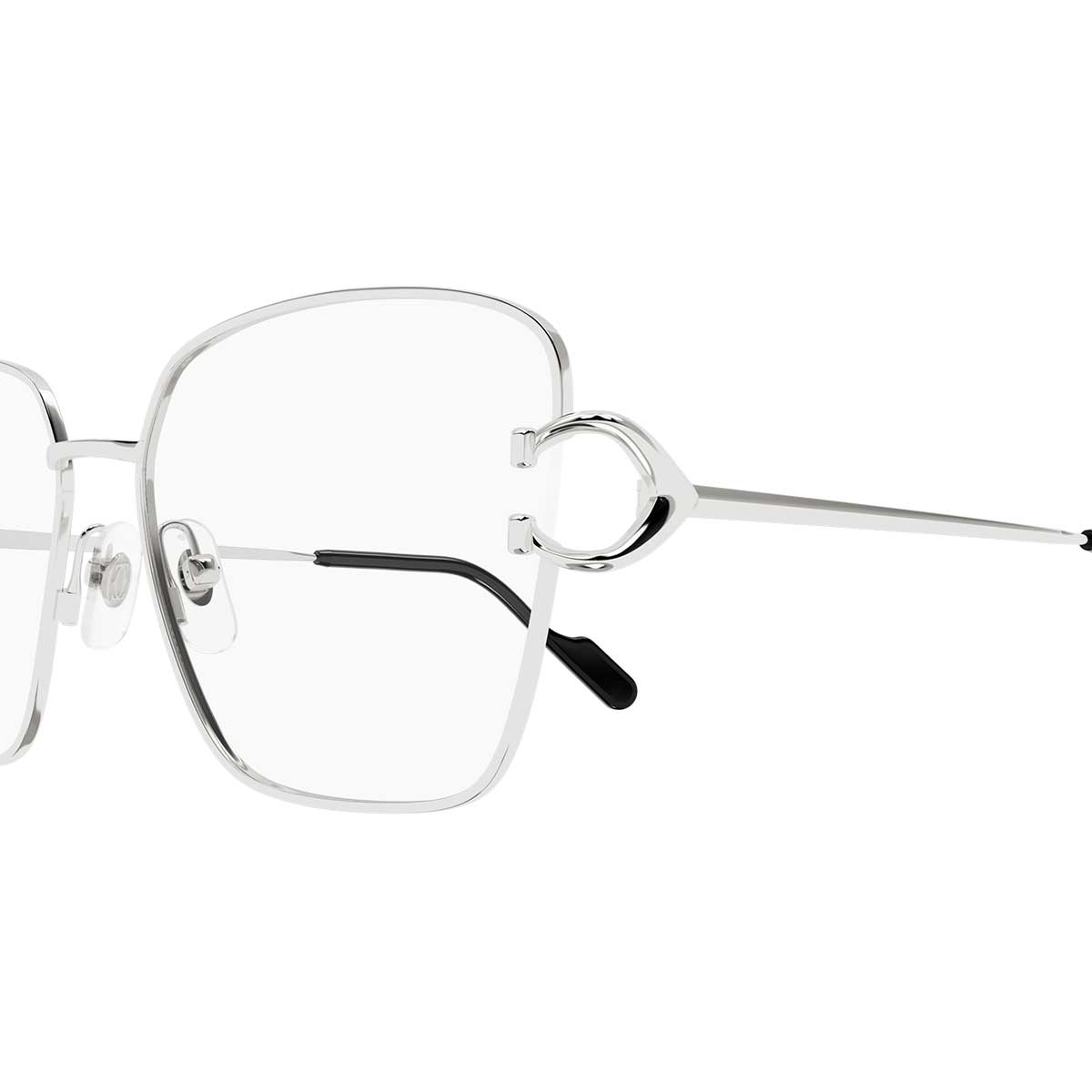 Cartier Occhiali da Vista CT0486O 002 Argento/Trasparente Donna