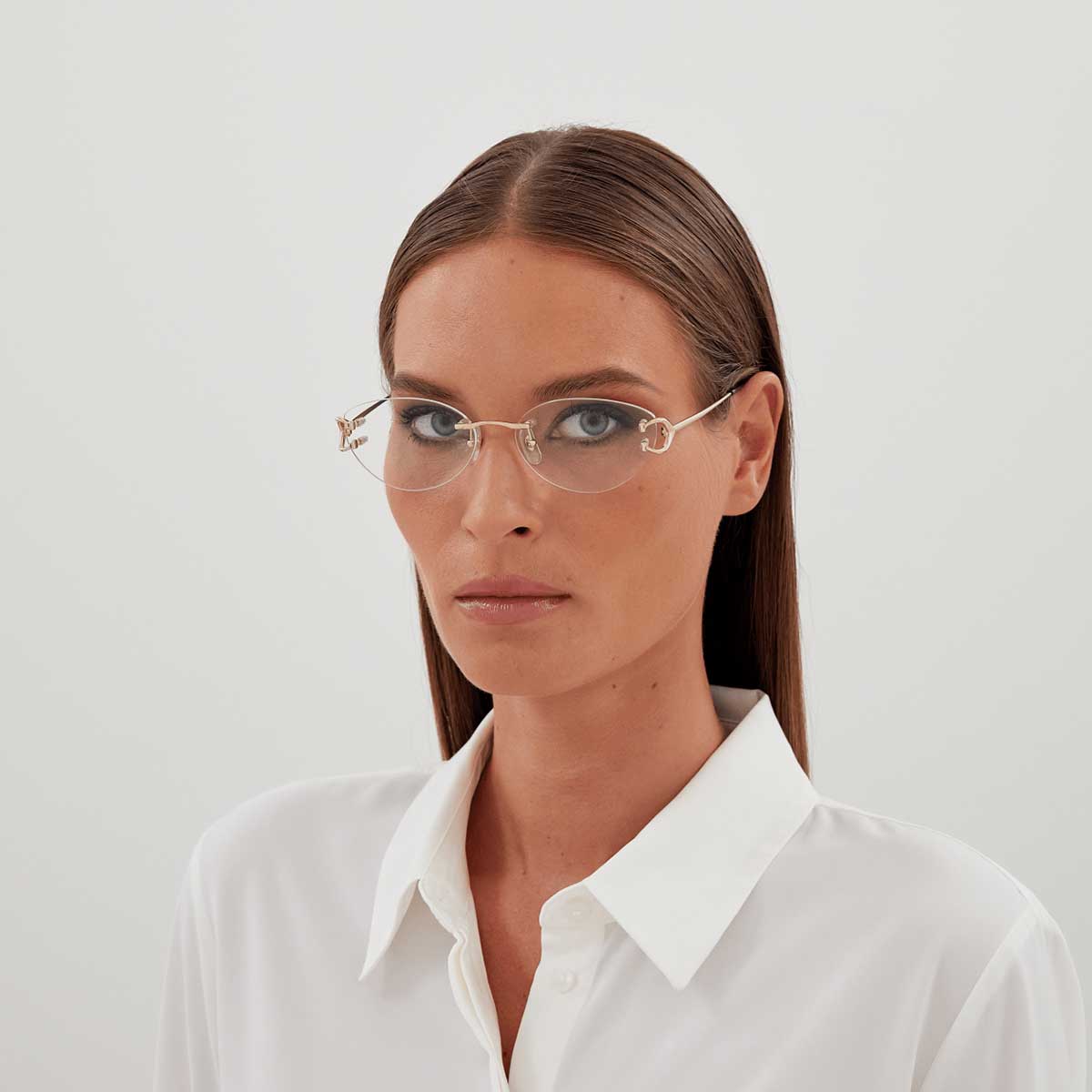 Cartier Occhiali da Vista CT0487O 001 Oro/Trasparente Donna 4