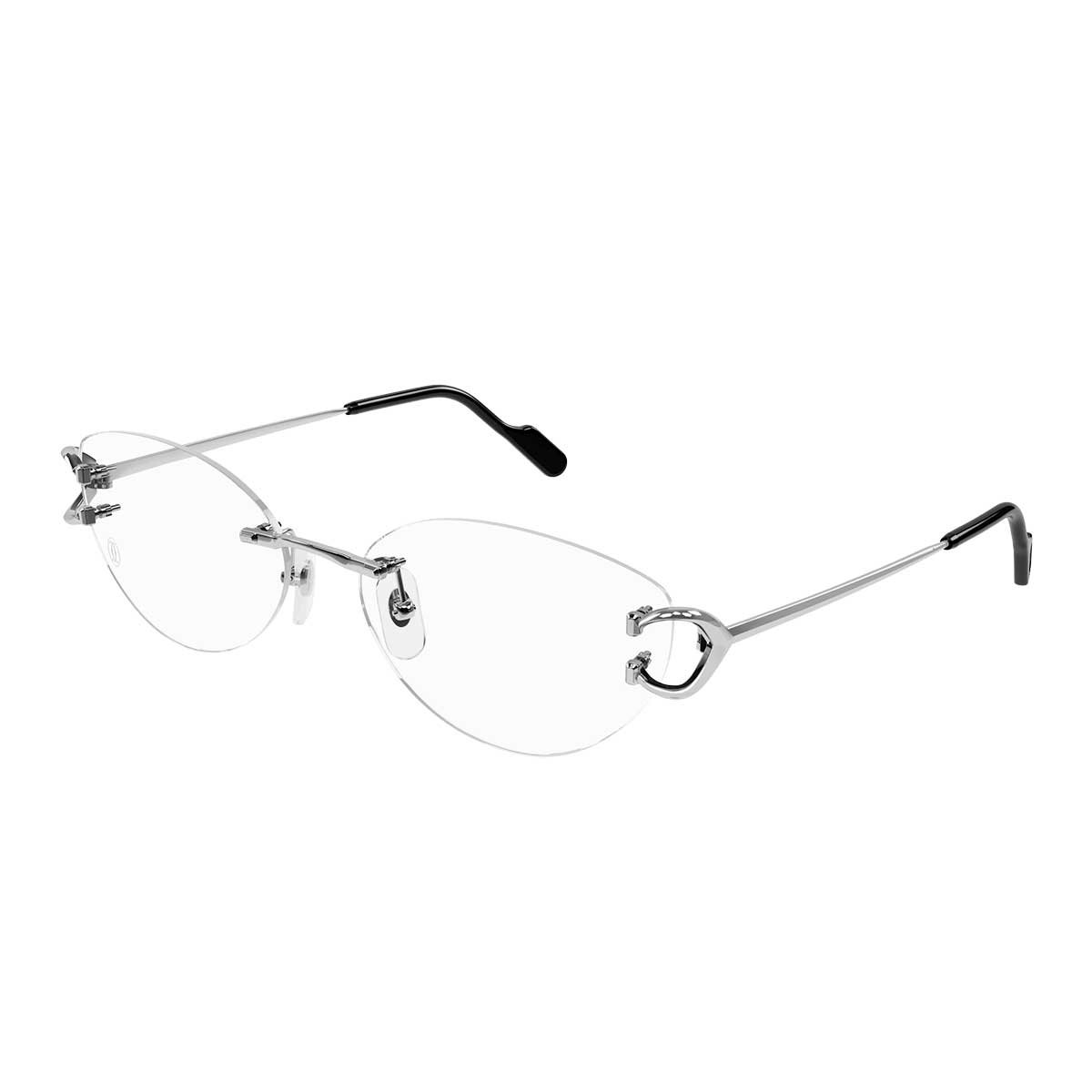 Cartier Occhiali da Vista CT0487O 002 Argento/Trasparente Donna 2