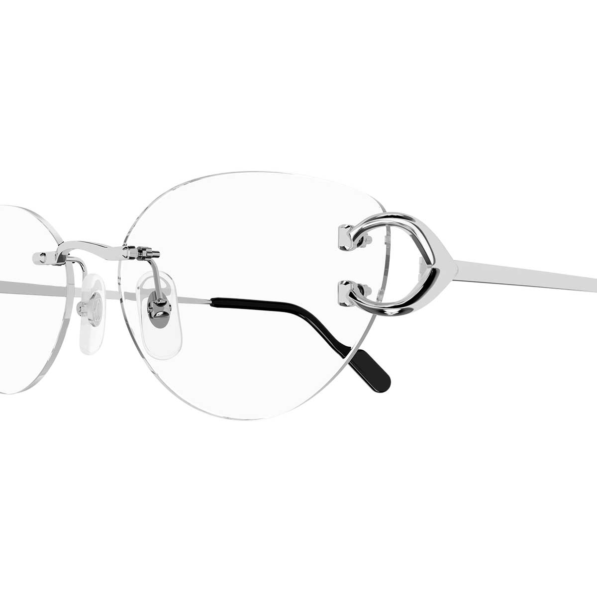 Cartier Occhiali da Vista CT0487O 002 Argento/Trasparente Donna 3