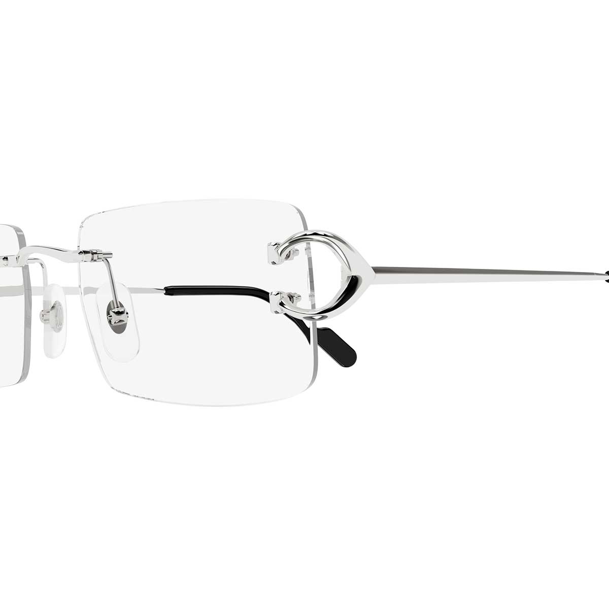 Cartier Occhiali da Vista CT0488O 002 Argento/Trasparente Uomo 3