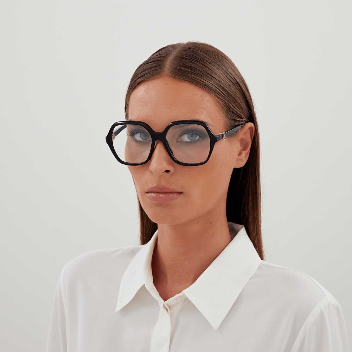 Cartier Occhiali da Vista CT0492O 001 Nero/Trasparente Donna 4