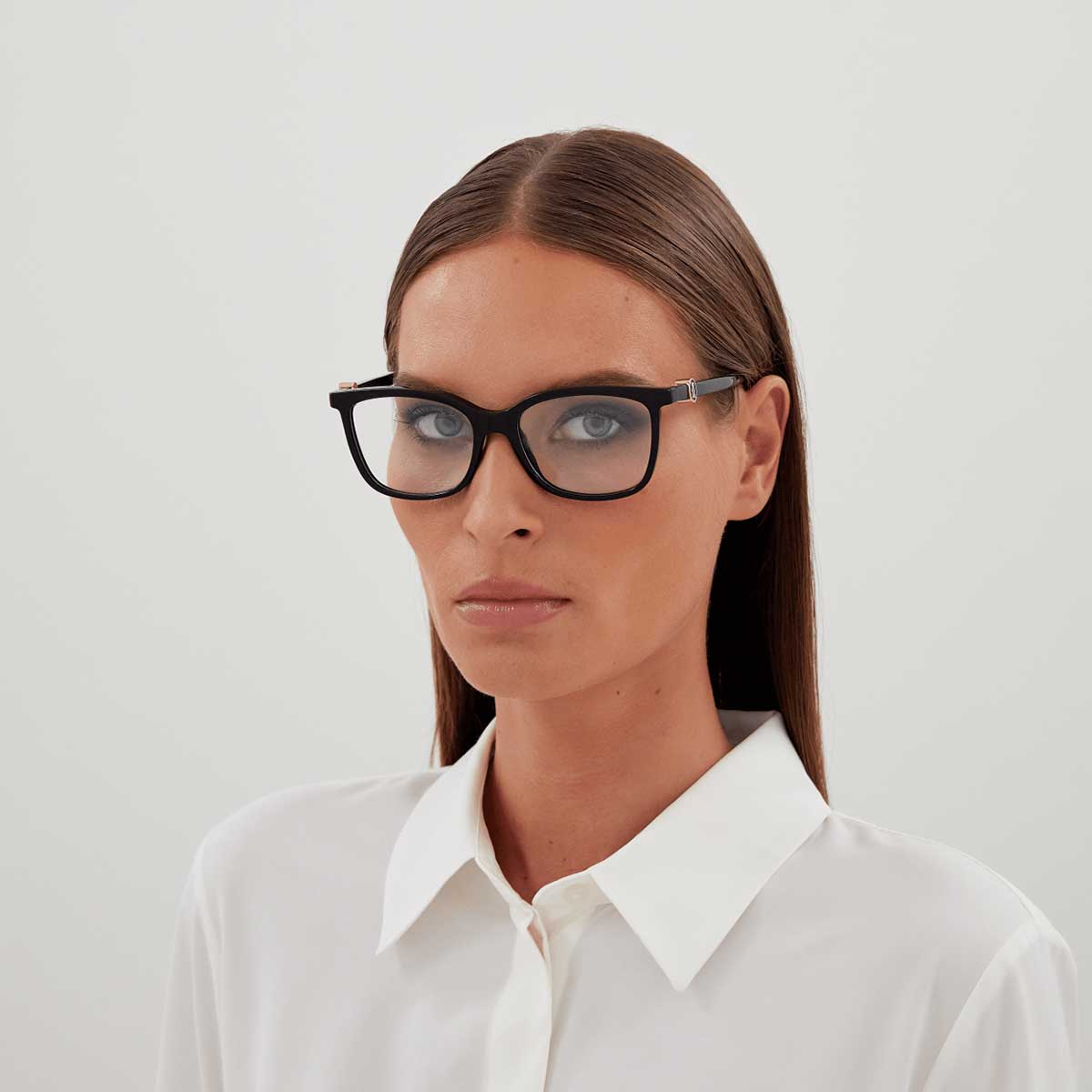 Cartier Occhiali da Vista CT0493O 001 Nero/Trasparente Donna 4