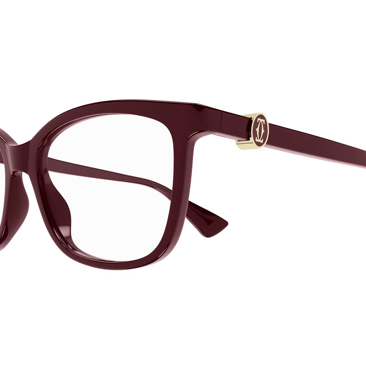Cartier Occhiali da Vista CT0493O 003 Burgundy/Trasparente Donna 3