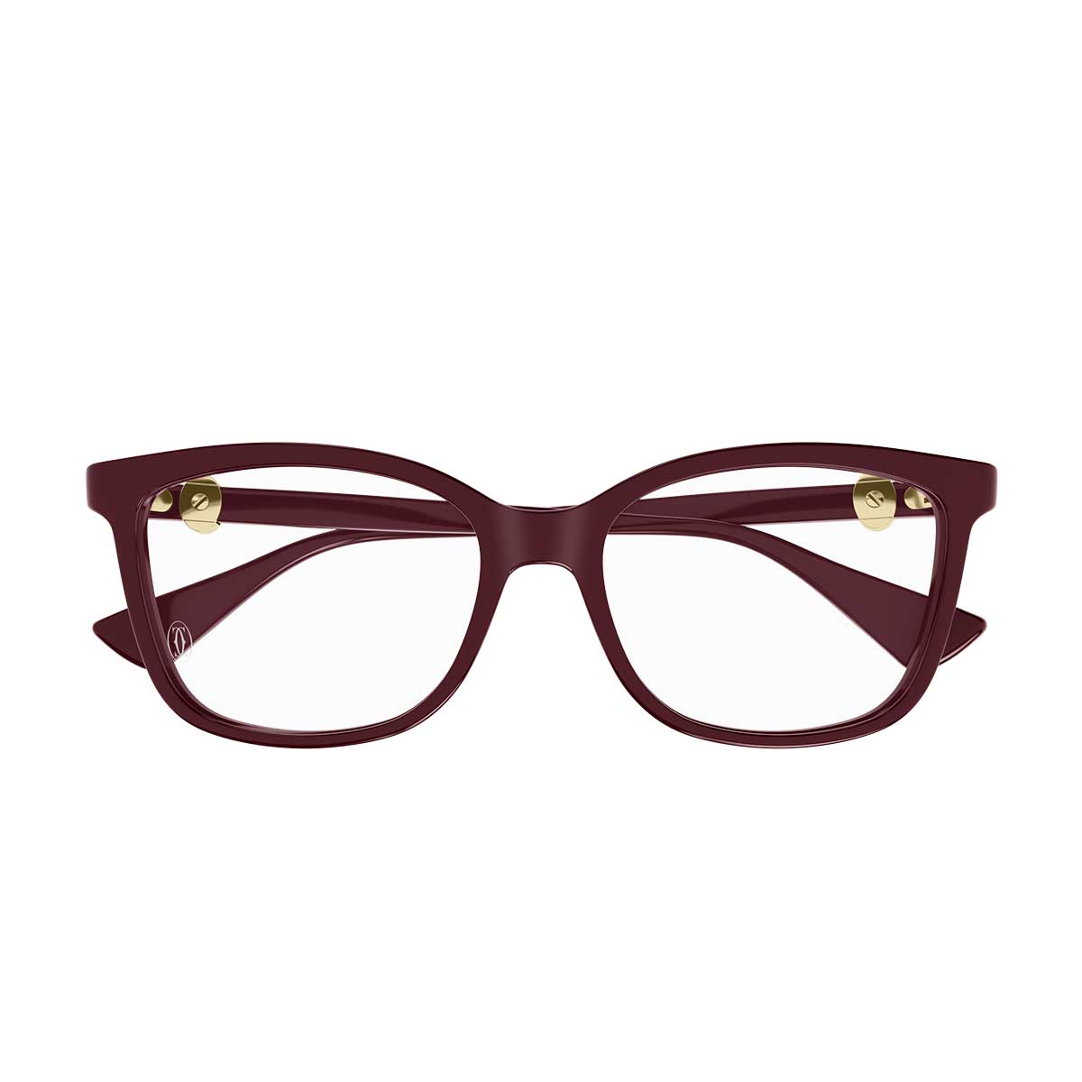 Cartier Occhiali da Vista CT0493O 003 Burgundy/Trasparente Donna