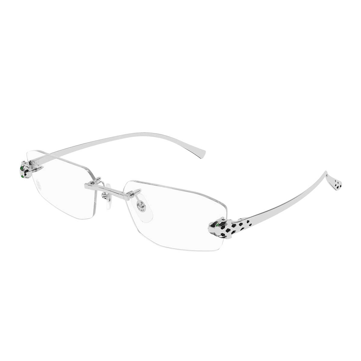 Cartier Occhiali da Vista CT0494O 002 Argento/Trasparente Donna