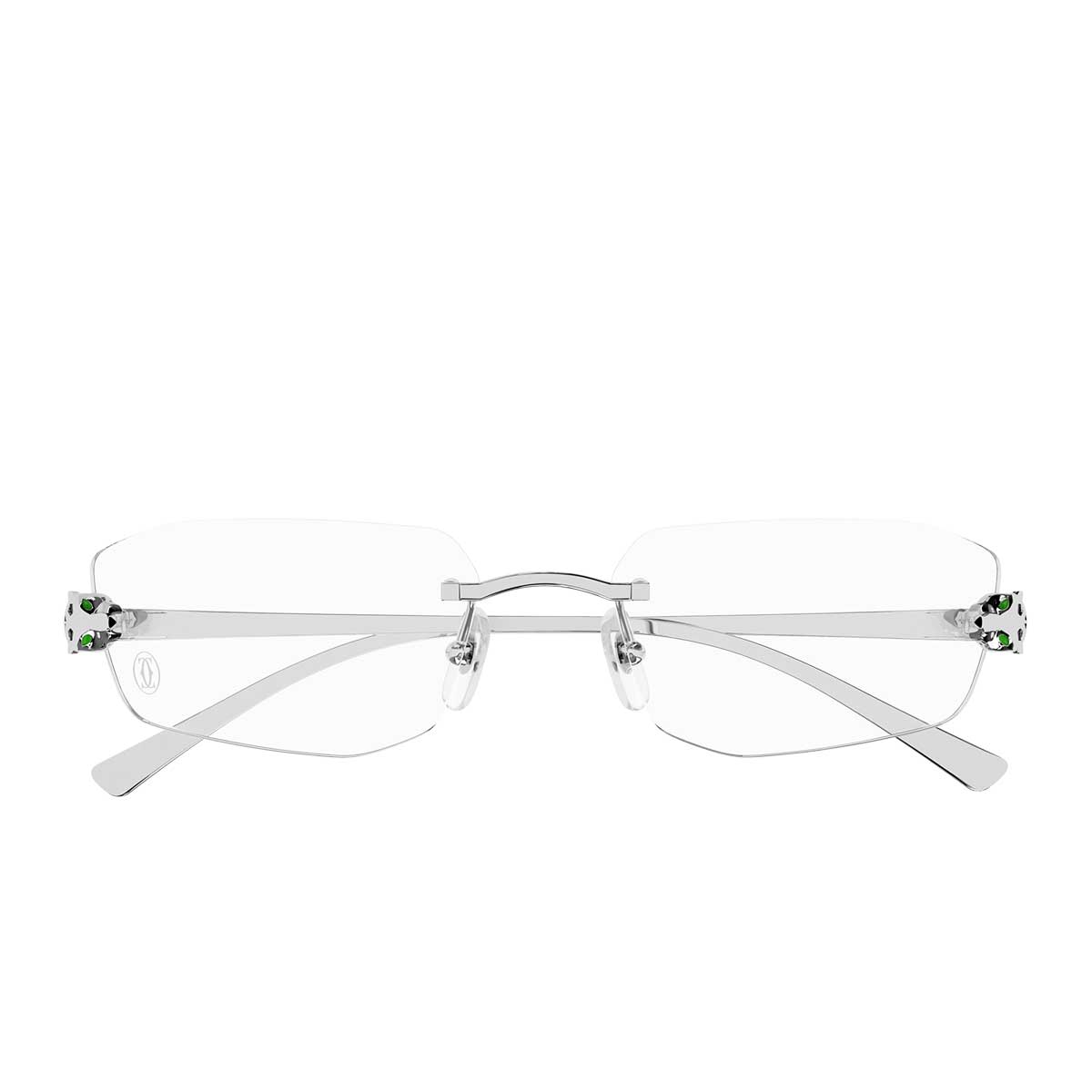 Cartier Occhiali da Vista CT0494O 002 Argento/Trasparente Donna