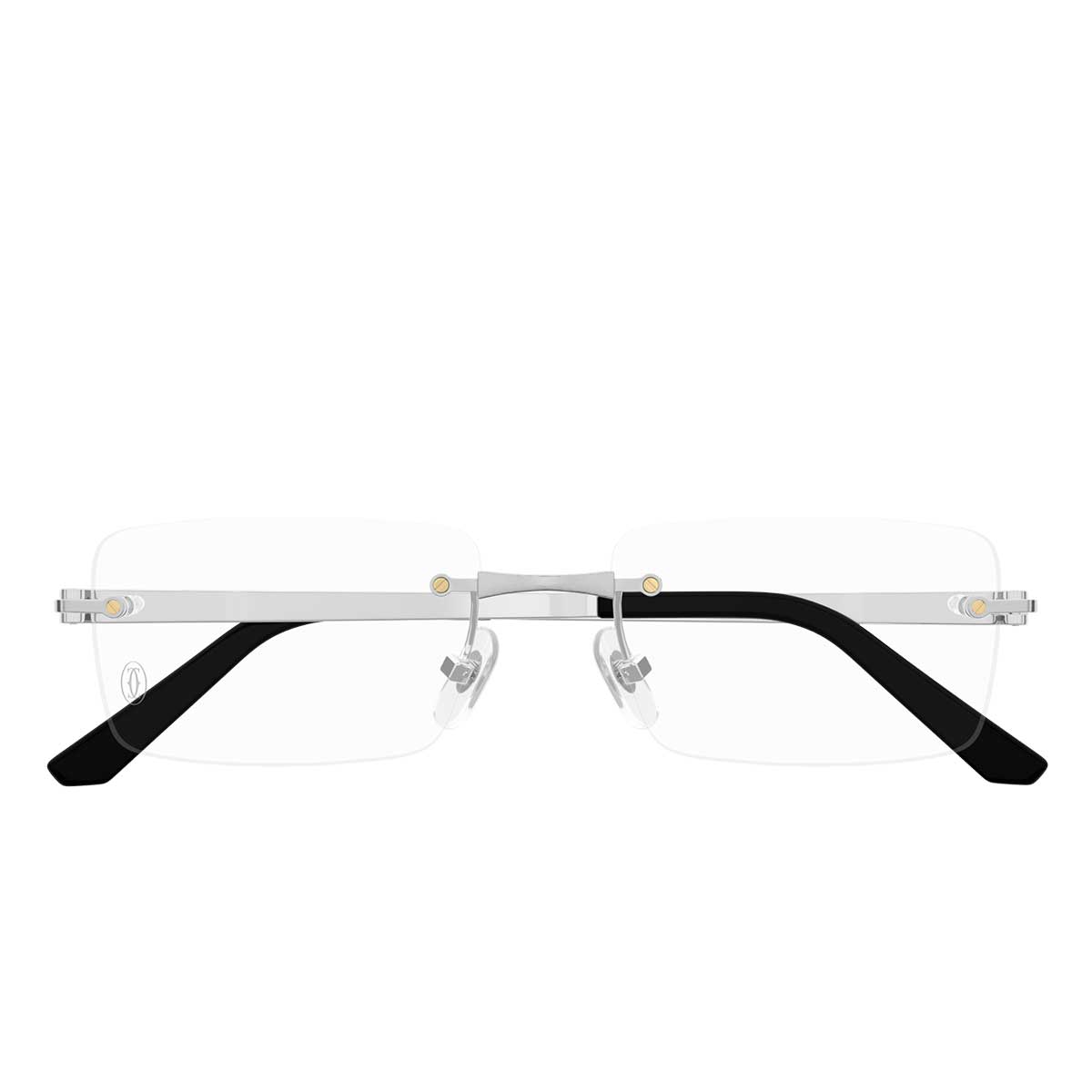 Cartier Occhiali da Vista CT0511O 002 Argento/Trasparente Uomo