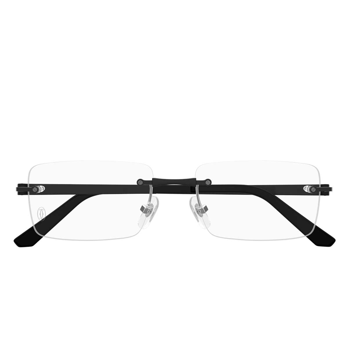 Cartier Occhiali da Vista CT0511O 004 Nero/Trasparente Uomo