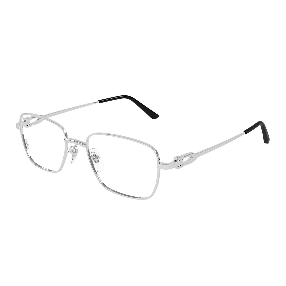 Cartier Occhiali da Vista CT0519O 002 Argento/Trasparente Uomo