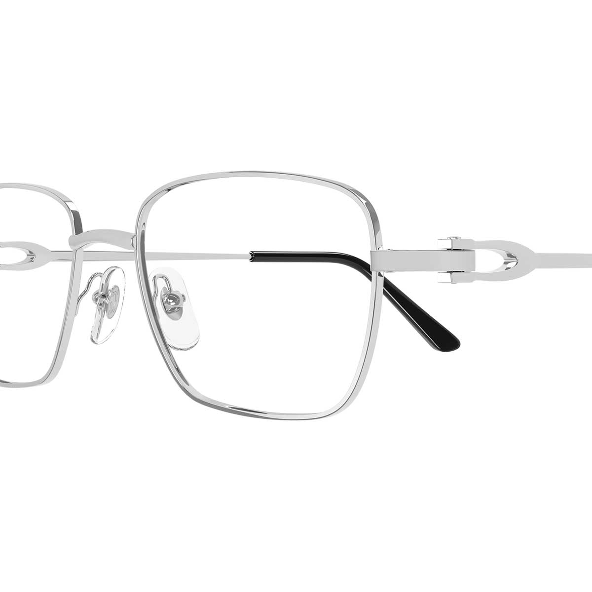 Cartier Occhiali da Vista CT0519O 002 Argento/Trasparente Uomo