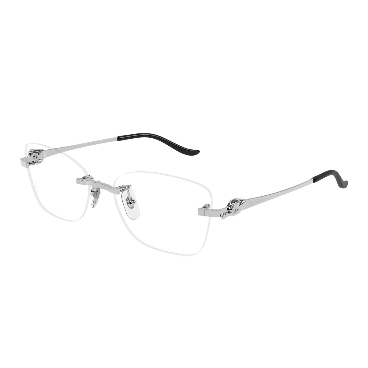 Cartier Occhiali da Vista CT0522O 002 Argento/Trasparente Donna