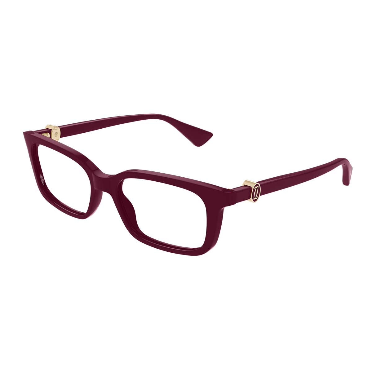 Cartier Occhiali da Vista CT0525O 007 Burgundy/Trasparente Donna