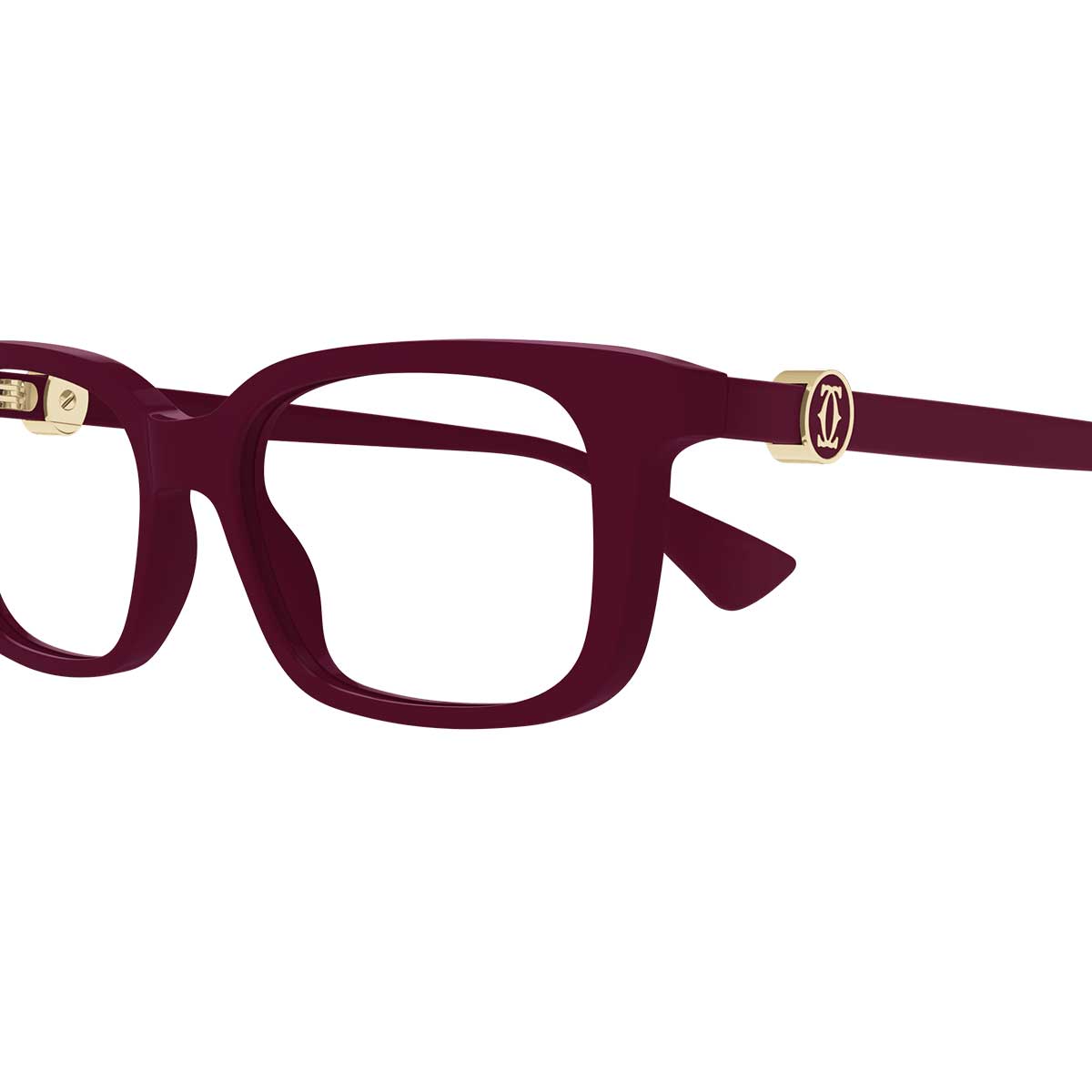 Cartier Occhiali da Vista CT0525O 007 Burgundy/Trasparente Donna