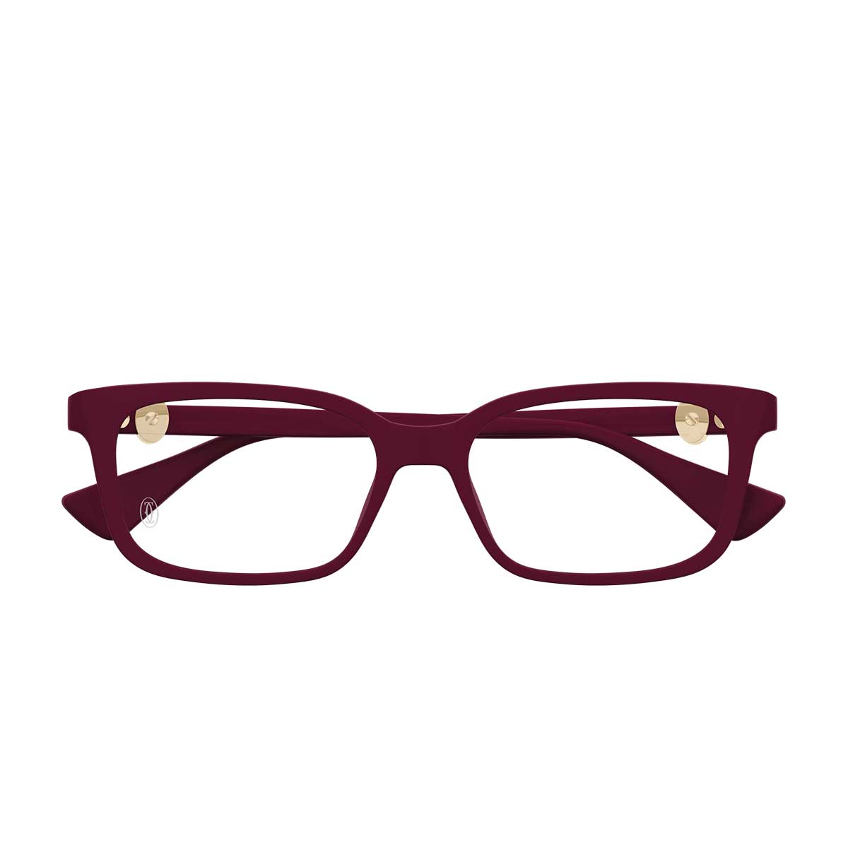 Cartier Occhiali da Vista CT0525O 007 Burgundy/Trasparente Donna