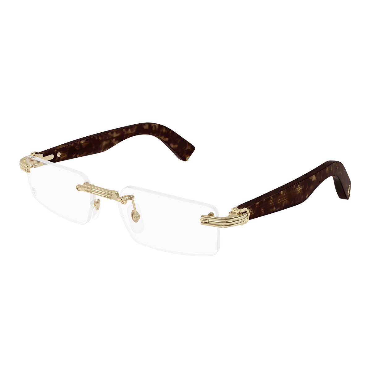 Cartier Occhiali da Vista CT0537O 002 OroMarrone/Trasparente Uomo 2