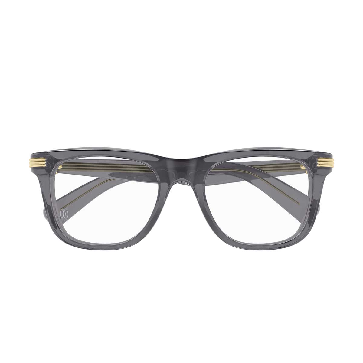 Cartier Occhiali da Vista CT0558O 008 Grigio/Trasparente Uomo