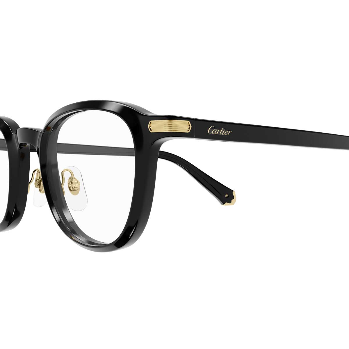 Cartier Occhiali da Vista CT0560O 001 Nero/Trasparente Uomo
