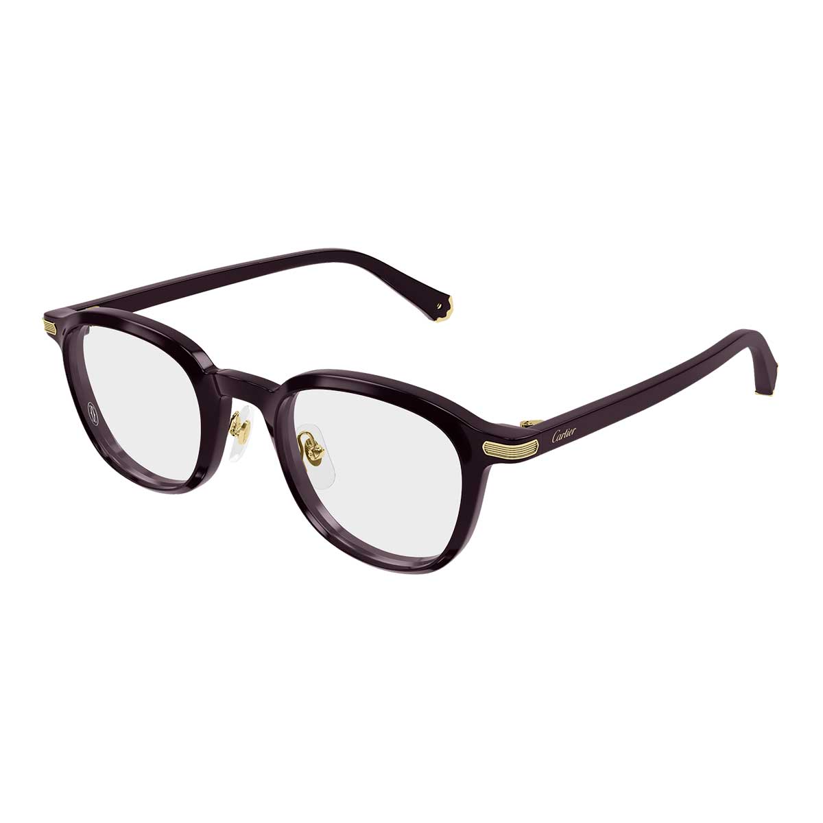 Cartier Occhiali da Vista CT0560O 005 Burgundy/Trasparente Uomo 2