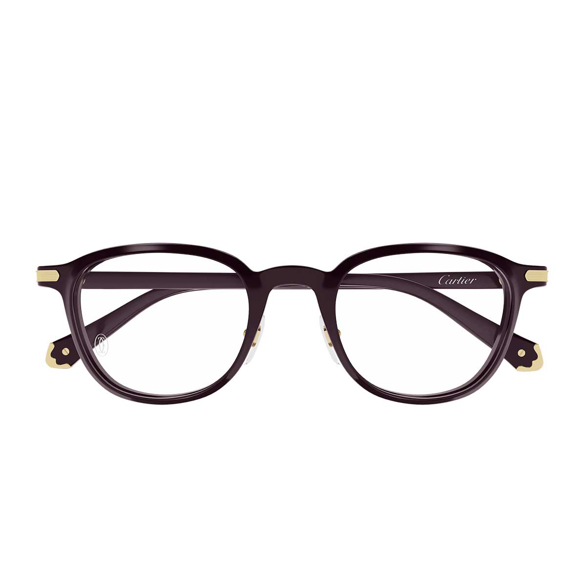 Cartier Occhiali da Vista CT0560O 005 Burgundy/Trasparente Uomo