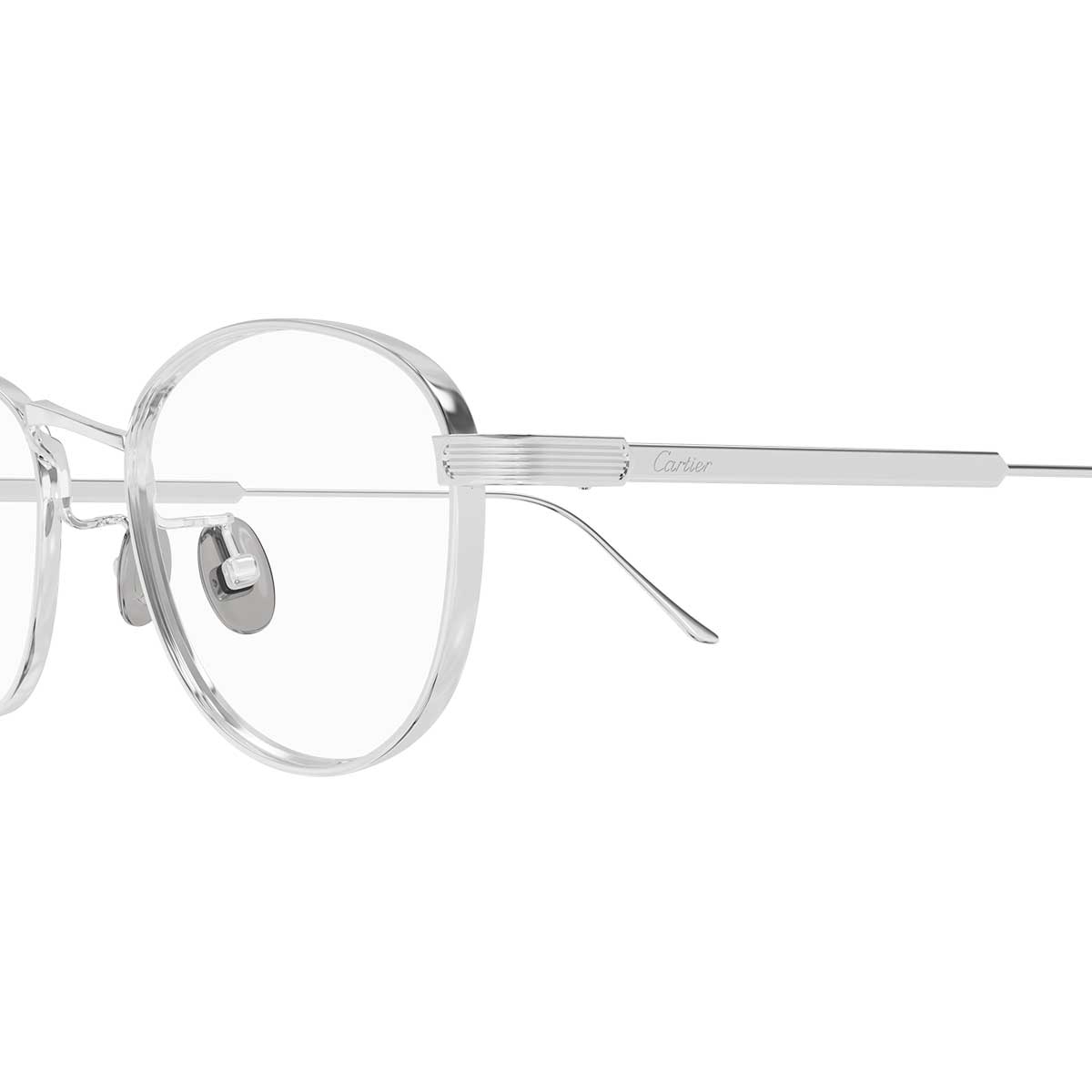 Cartier Occhiali da Vista CT0562OA 002 Argento/Trasparente Unisex 3
