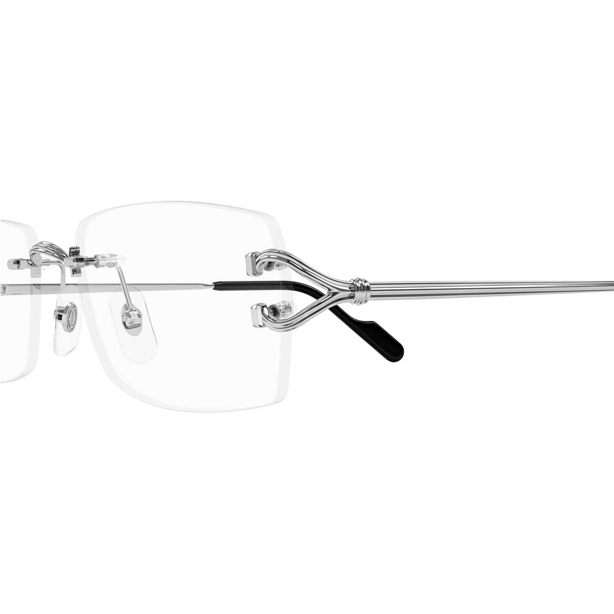 Cartier Occhiali da Vista CT0563O 002 Argento/Trasparente Uomo 3