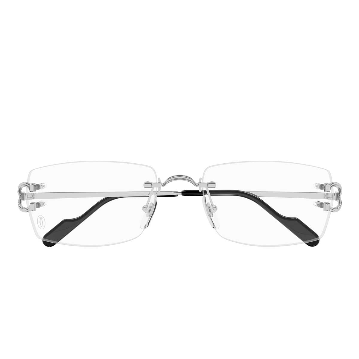 Cartier Occhiali da Vista CT0563O 002 Argento/Trasparente Uomo