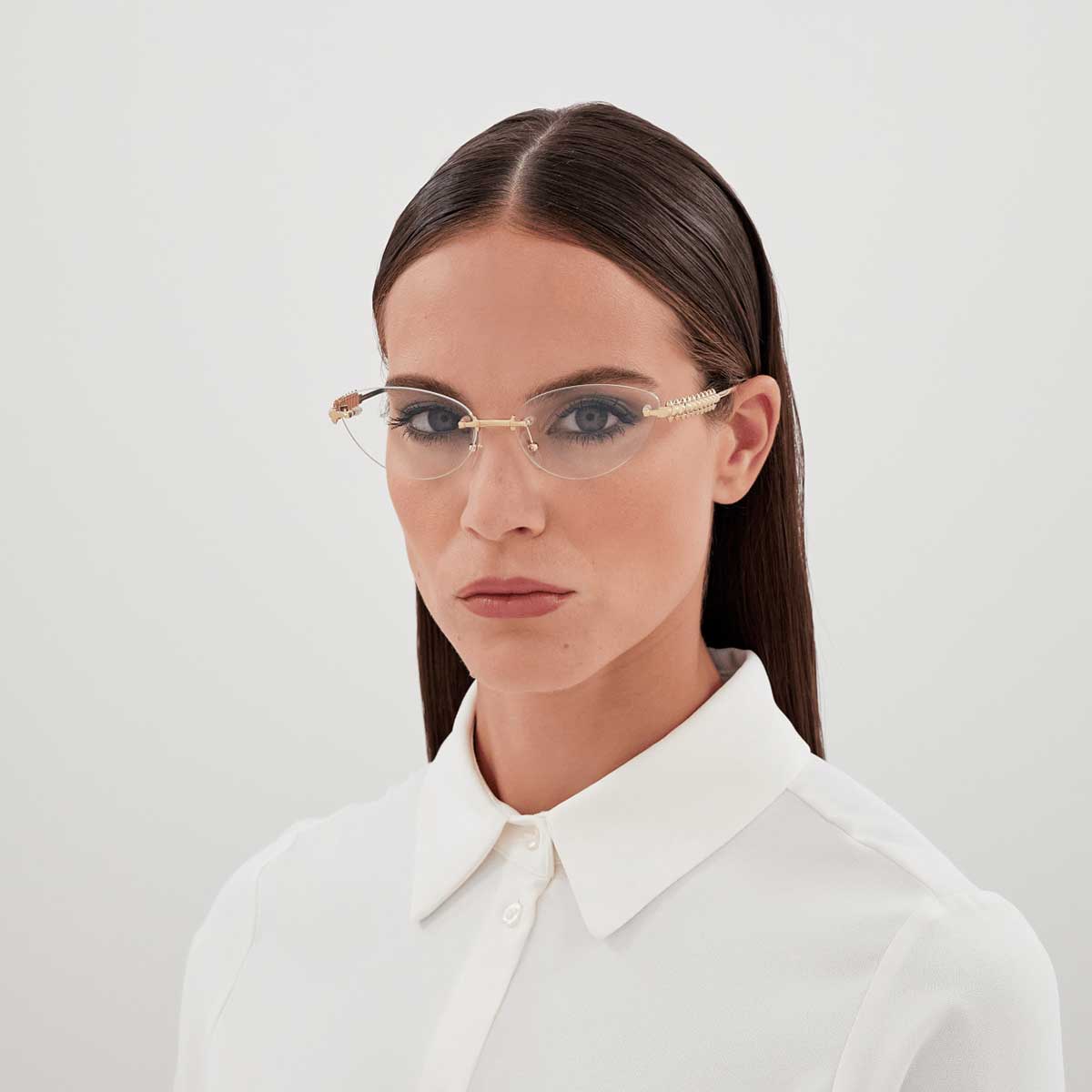 Cartier Occhiali da Vista CT0565O 001 Oro/Trasparente Donna 4