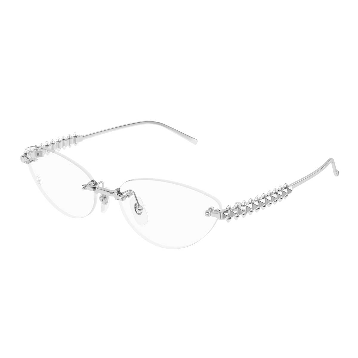 Cartier Occhiali da Vista CT0565O 002 Argento/Trasparente Donna 2