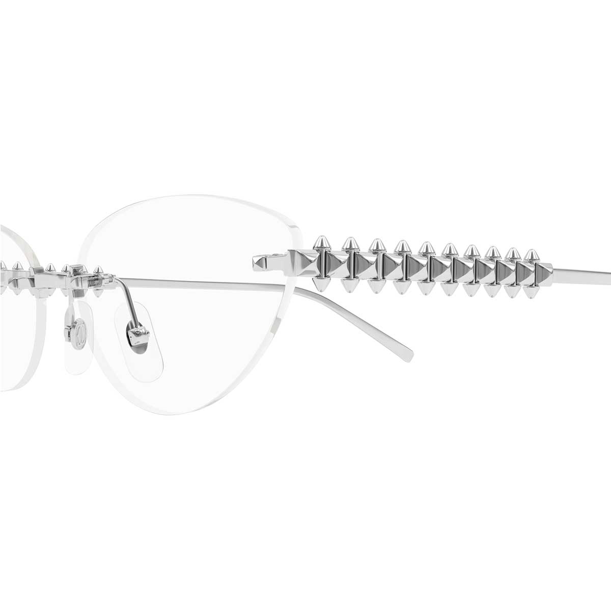 Cartier Occhiali da Vista CT0565O 002 Argento/Trasparente Donna 3