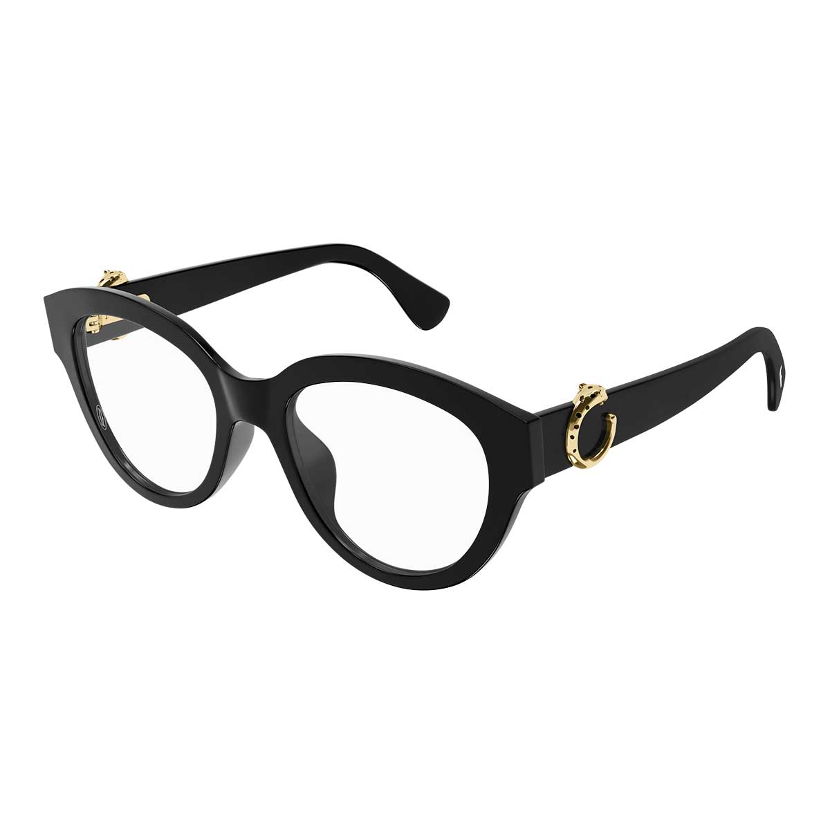 Cartier Occhiali da Vista CT0567O 001 Nero/Trasparente Donna