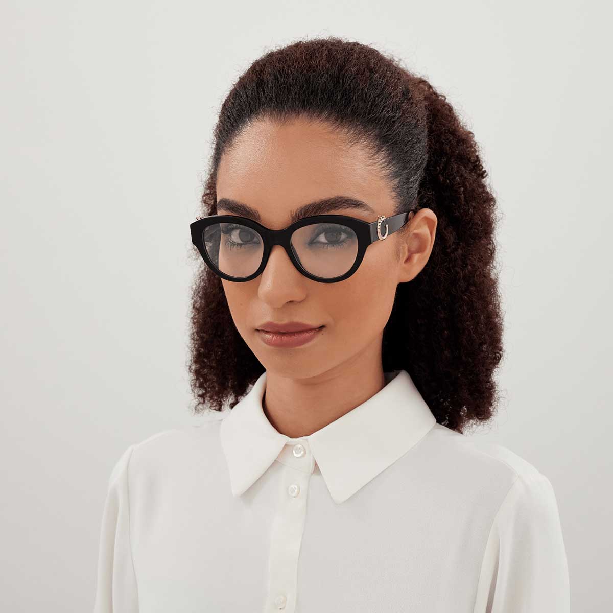 Cartier Occhiali da Vista CT0567O 001 Nero/Trasparente Donna